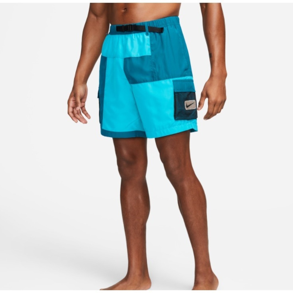 Nike 7" Cargo Swim Volley Shorts NESSD465-448 Blue Medium